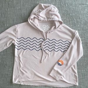 Chaser Waves and Sunshine Cropped Lightweight Hoodie